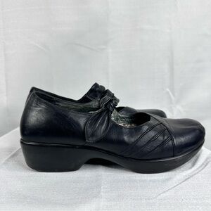 Dankso Ainsley mary jane clogs black nappa leather minimalist office career twee